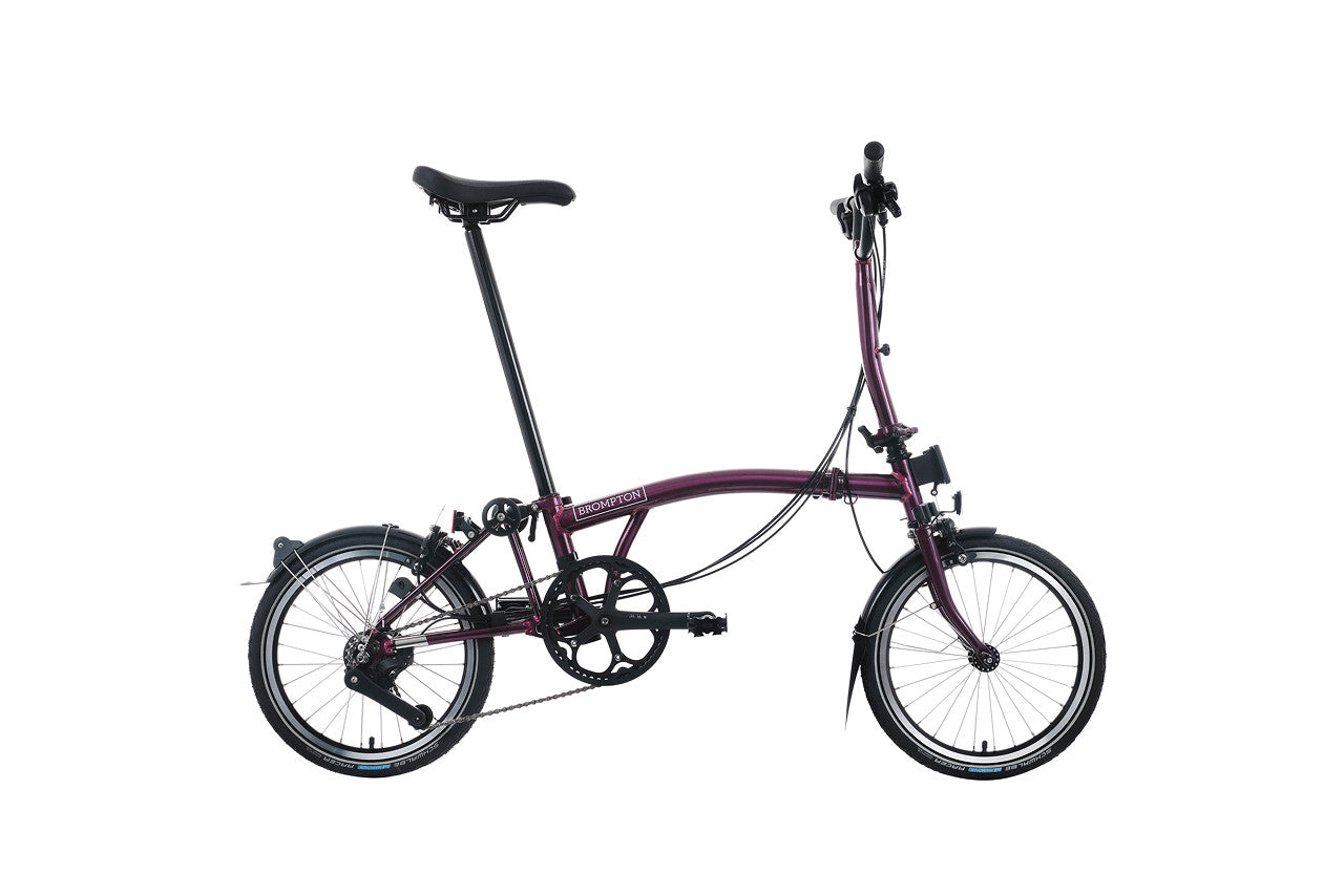 Brompton C line 12 prestav Amethyst lacquer s prtljažnikom