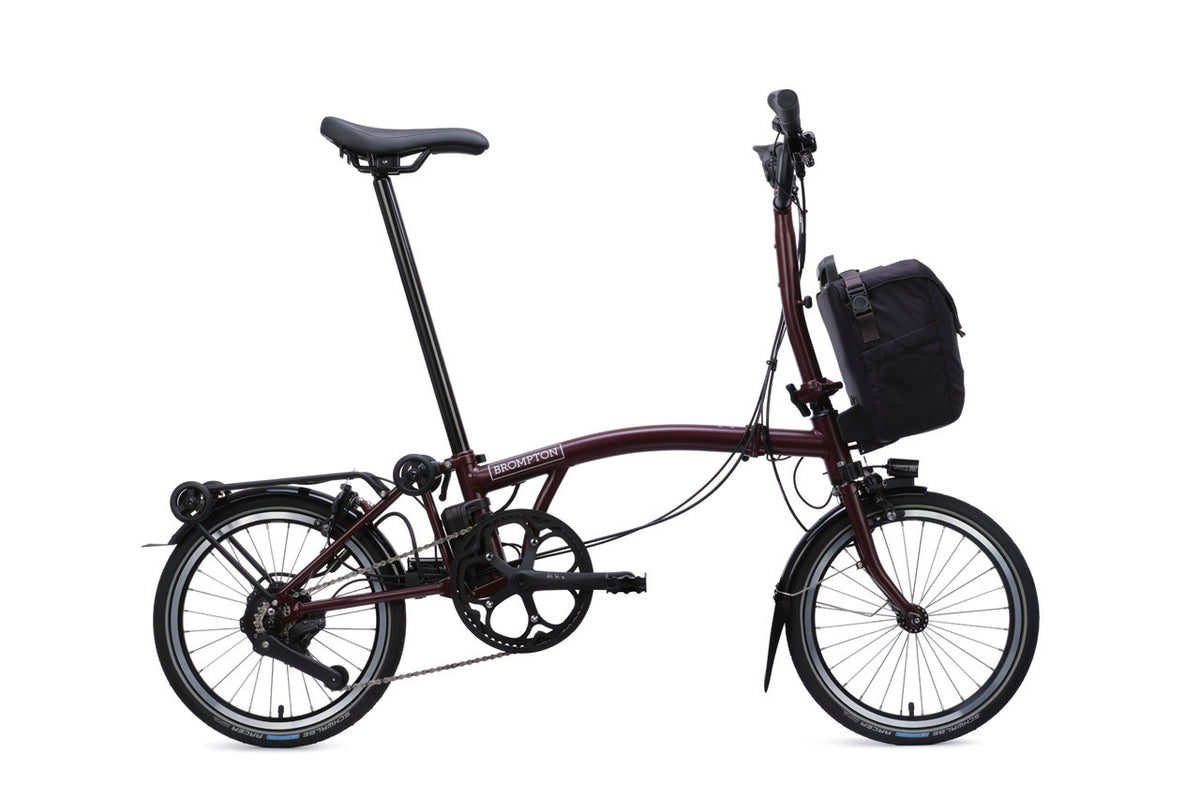 Brompton C line electric M Plum Red SuperRoll+